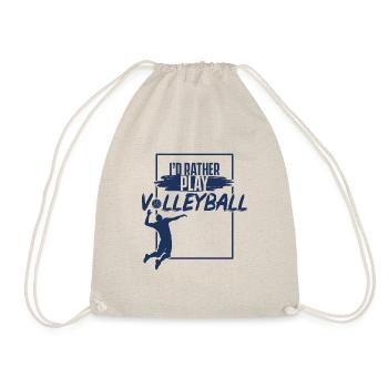 Volleyball volleyball Volleyball players - Drawstring Bag - nature - Front