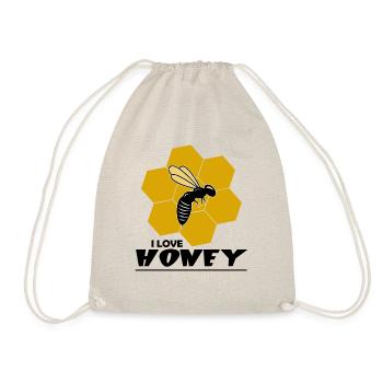 I LOVE HONEY - Turnbeutel - Natur - Vorne