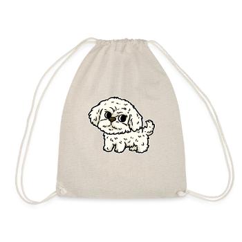 SHIHTZU Dogs Baby Pedigree Dog Breed - Drawstring Bag - nature - Front