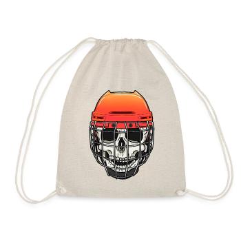 Ice Hockey Mask Sport Skull - Drawstring Bag - nature - Front