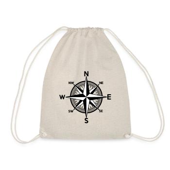 Nautic Windrose - Turnbeutel - Natur - Vorne