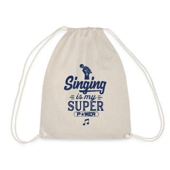 Vocal music band singer singer singing - Drawstring Bag - nature - Front