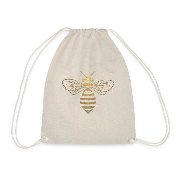 Rettet die Bienen I Save The Bees I Große Biene - Turnbeutel - Natur - Vorne