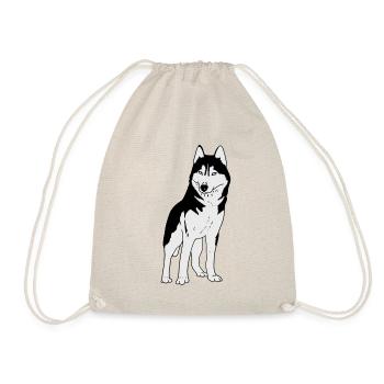 Husky Dog - Drawstring Bag - nature - Front