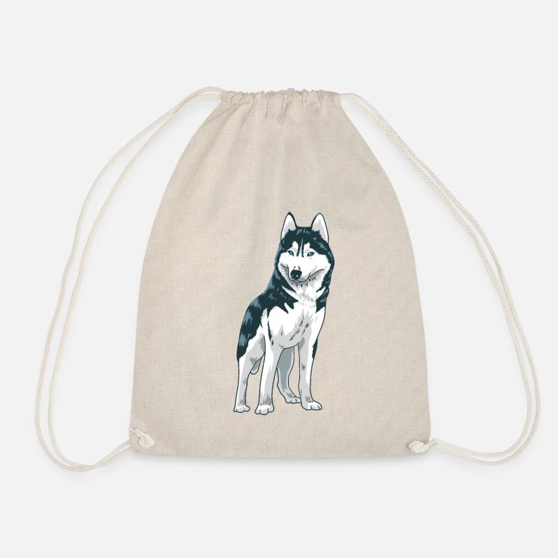 Süßer Husky Hund Weihnachtsgeschenk Hunde - Turnbeutel - Natur