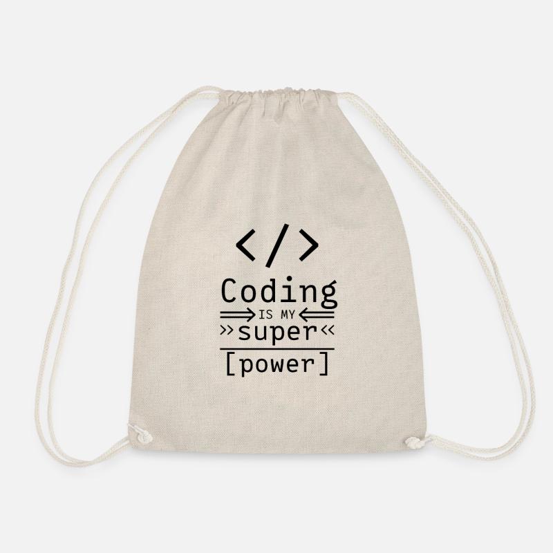 Coding Informatik Software Programmierer Coder - Turnbeutel - Natur