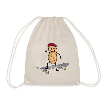 Skateboard skater sport cacahuètes cacahuètes enfant - Sac de sport léger - nature - Devant