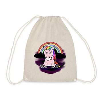 Fantasy Einhorn Einhörner Horror Böse Satanisch - Turnbeutel - Natur - Vorne