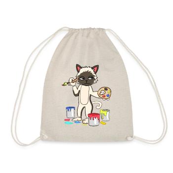 Artiste Peintre Peinture Chat Enfants Art Couleurs - Sac de sport léger - nature - Devant