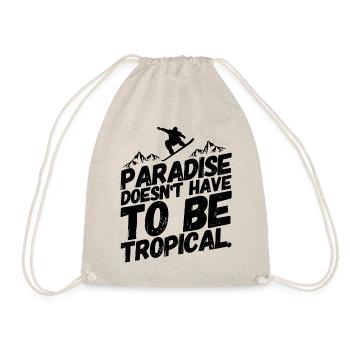 Snowboarding Snowboard Snowboarder Paradies - Turnbeutel - Natur - Vorne