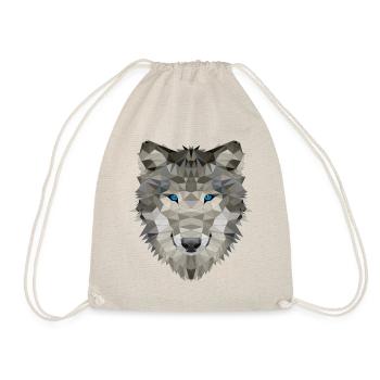 Polygon Wolf Wölfe Wildnis Wildtiere Tiere - Turnbeutel - Natur - Vorne