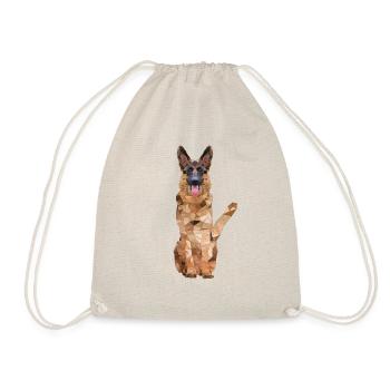 Polygon Shepherd Dog Breed Pedigree Dog Dog - Drawstring Bag - nature - Front