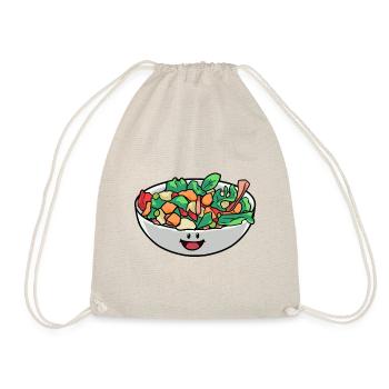 Végétalien Végétalien Salade végétalienne Nourriture saine Faim - Sac de sport léger - nature - Devant