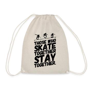 Skate Skater Skateboard Skaten Team - Turnbeutel - Natur - Vorne