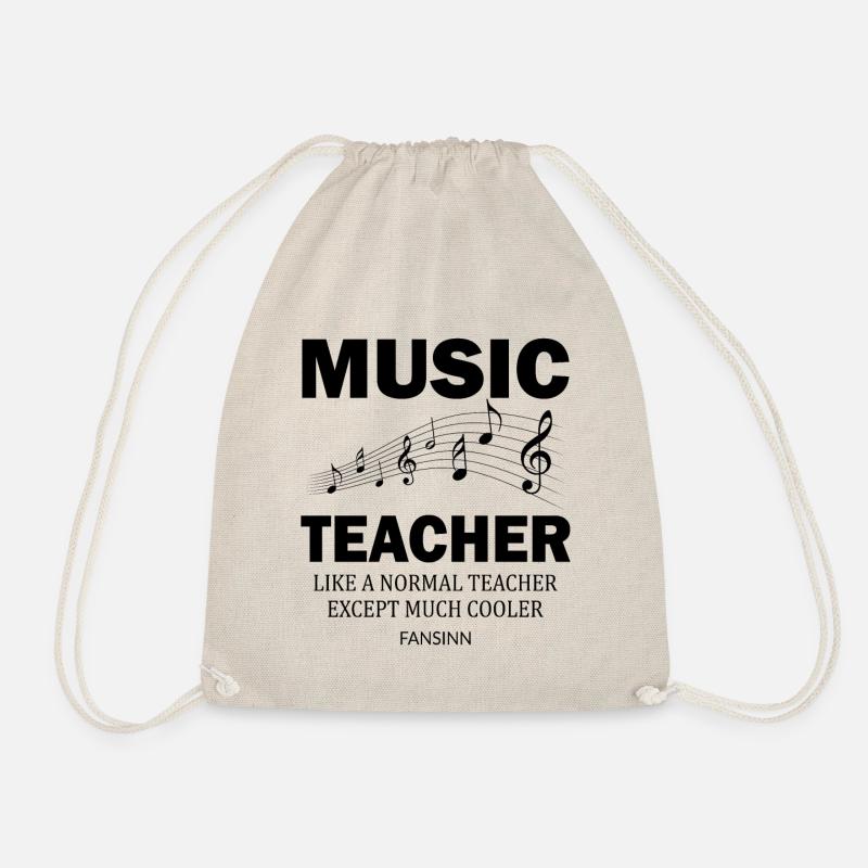 Music teacher school fun singing instrument gift - Drawstring Bag - nature