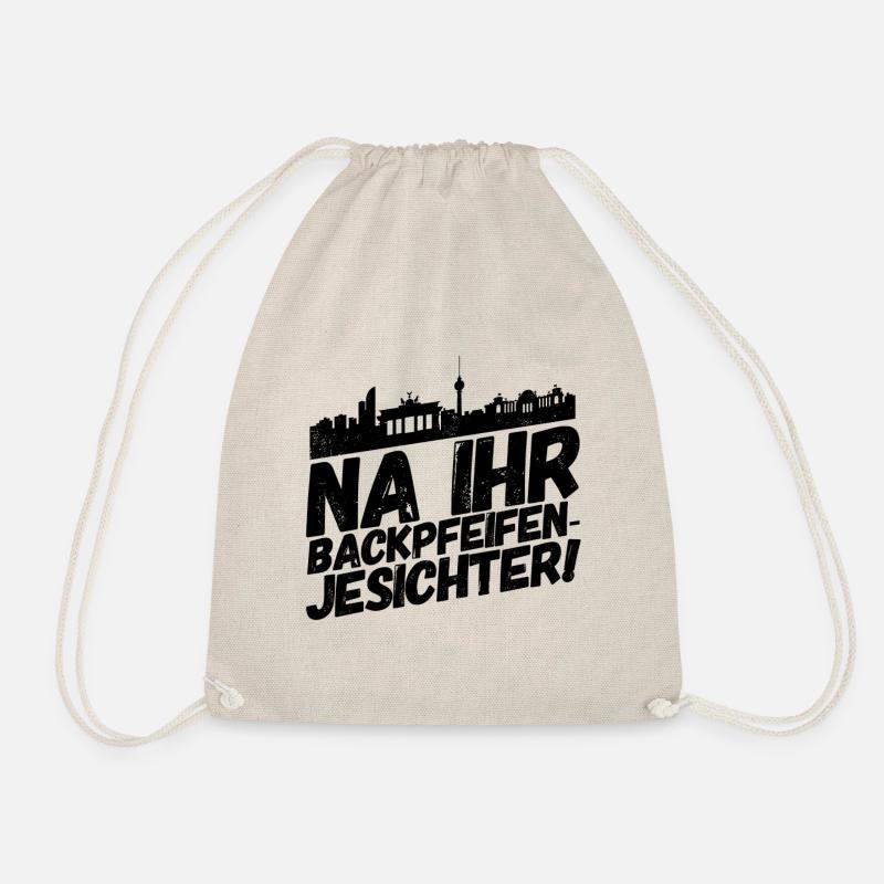 Berlin Berliner Lustige Sprüche Mundart Backpfeife - Turnbeutel - Natur
