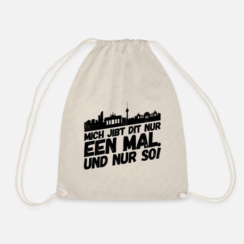 Berlin Berliner Lustige Sprüche Mundart Einmalig - Turnbeutel - Natur