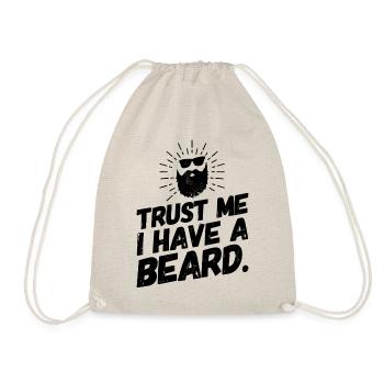Beard Bearded Beard Funny Sayings Confidence - Drawstring Bag - nature - Front