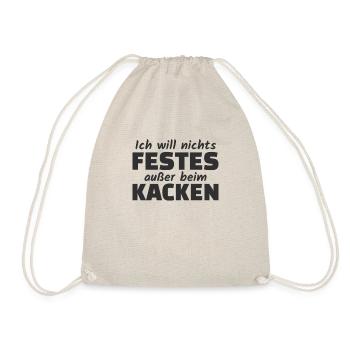 Nothing solid except when pooping festival sayings - Drawstring Bag - nature - Front