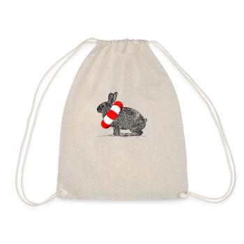 Drôle de lapin nageur cadeau lapin - Sac de sport léger - nature - Devant