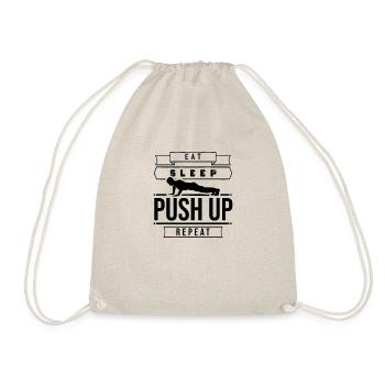 Push-ups Push-ups Sixpack Push-ups Sport - Drawstring Bag - nature - Front