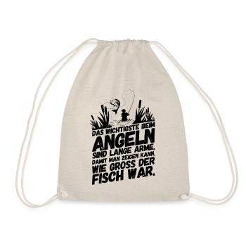 Fishing Fishing Funny Sayings Long Arms - Drawstring Bag - nature - Front