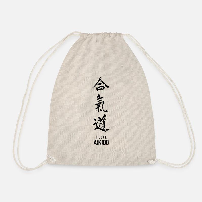 Aikido Aikido Aikido Aikido - Turnbeutel - Natur