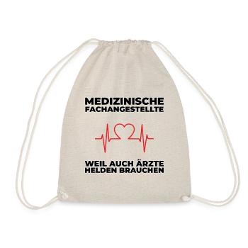 MFA Herzschlag lustiges Geschenk - Turnbeutel - Natur - Vorne