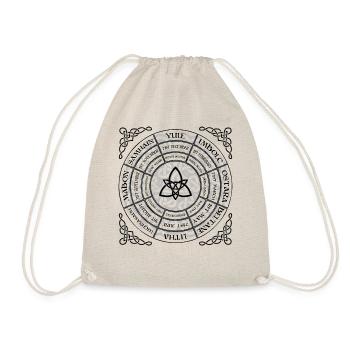 Celtic annual cycle festivals pagans vikings - Drawstring Bag - nature - Front