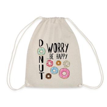 Donut Worry ... Be Happy! - Turnbeutel - Natur - Vorne