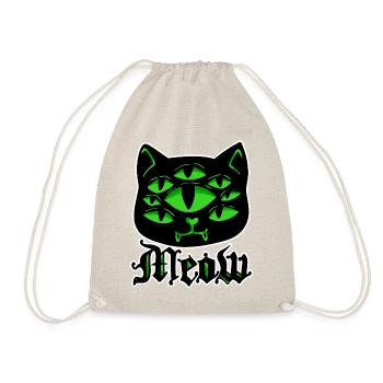 Chat Gothique Goth Halloween Halloween Effrayant Meow Cadeau - Sac de sport léger - nature - Devant