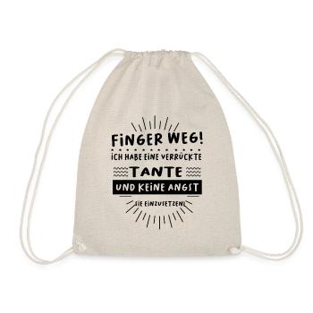 Finger weg! Ich habe eine verrückte Tante - Turnbeutel - Natur - Vorne