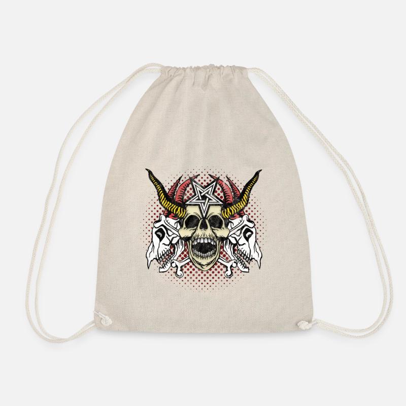 King Skull - Drawstring Bag - nature