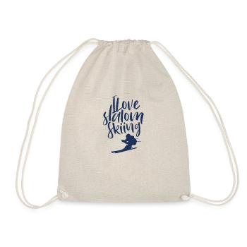 Skier Ski Race Skier Slalom Ski Ski Slalom - Drawstring Bag - nature - Front