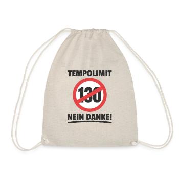 Contre vitesse limite 130 km / h Non merci! Allemagne - Sac de sport léger - nature - Devant