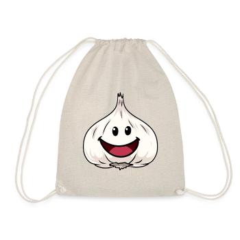 Happy Garlic Onion Vegetables Healthy Onions - Drawstring Bag - nature - Front