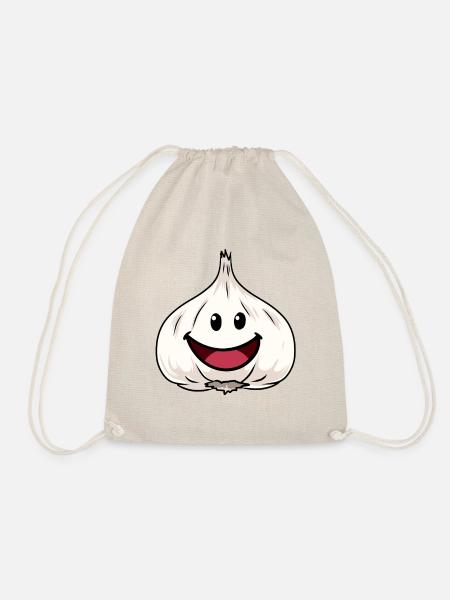 Happy Knoblauch Zwiebel Gemüse Gesund Zwiebeln - Turnbeutel - Natur