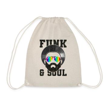 Funk and Soul Afro Disque Vinyle Cool Rétro - Sac de sport léger - nature - Devant