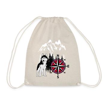 Nature Wilderness Chiens Husky Compass Windrose - Sac de sport léger - nature - Devant