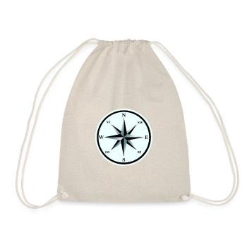 Windrose Compass Nautical Maritime Compass - Drawstring Bag - nature - Front