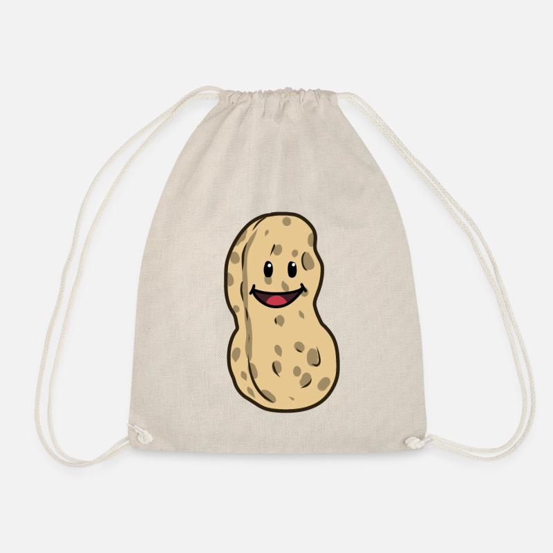 peanut nut cheerful emotion child nice - Drawstring Bag - nature