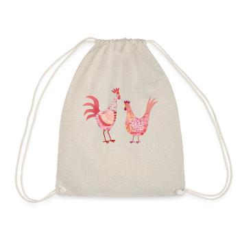 Art de la ferme de poulets de poule et de coq - Sac de sport léger - nature - Devant