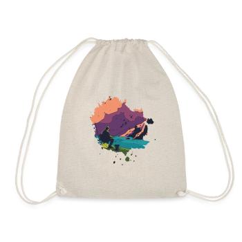 Pêcheur sur la rivière cadeau de pêcheur T-shirt de pêcheur - Sac de sport léger - nature - Devant