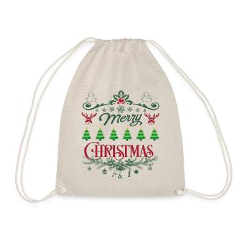 Fröhliche Weihnachten Weihnachten - Turnbeutel - Natur - Vorne