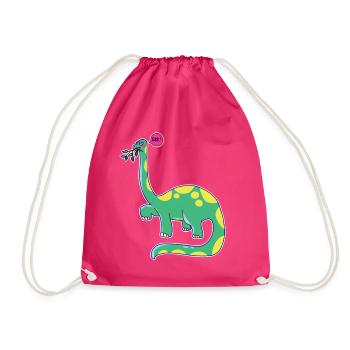 Dinosaure est de mauvaise humeur - Sac de sport léger - fuchsia - Devant