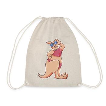 Kangourou femme australie marsupial maman maman douce - Sac de sport léger - nature - Devant