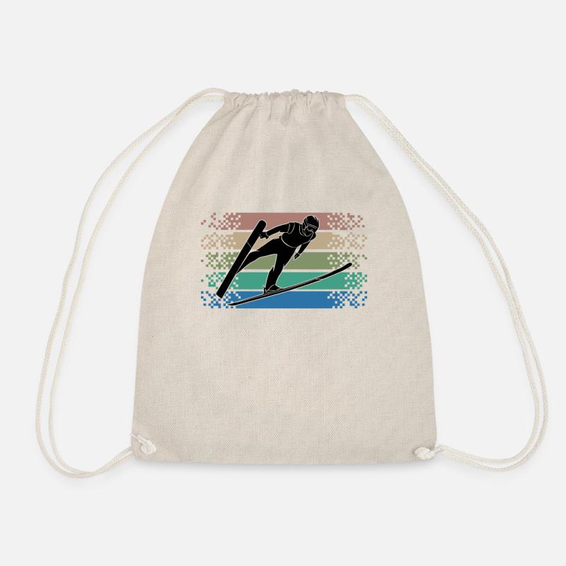 Ski Jumper Retro - Drawstring Bag - nature