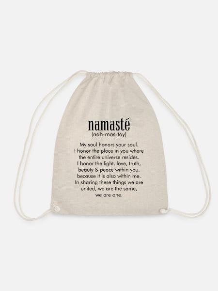 Yoga Meditation Spiritualität Namaste Schwarz - Turnbeutel - Natur