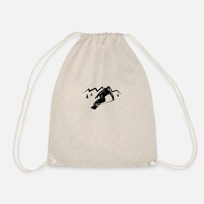 Snowboard Snowboarding Snowboarder Snowboards - Drawstring Bag - nature