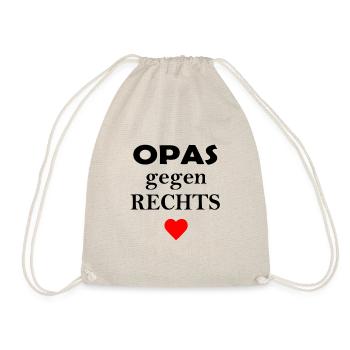 Opas gegen Rechts Anti Rassismus FCK AFD Nazis - Turnbeutel - Natur - Vorne